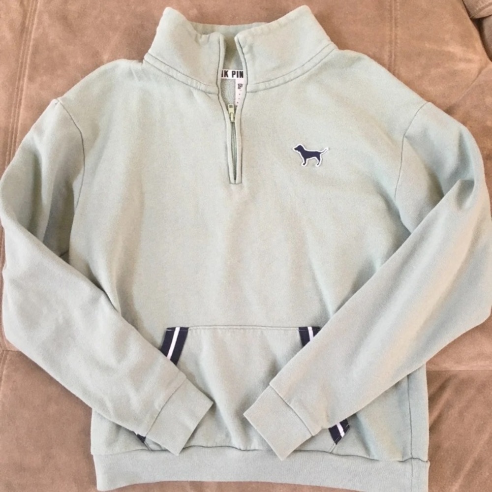 vs pink quarter zip